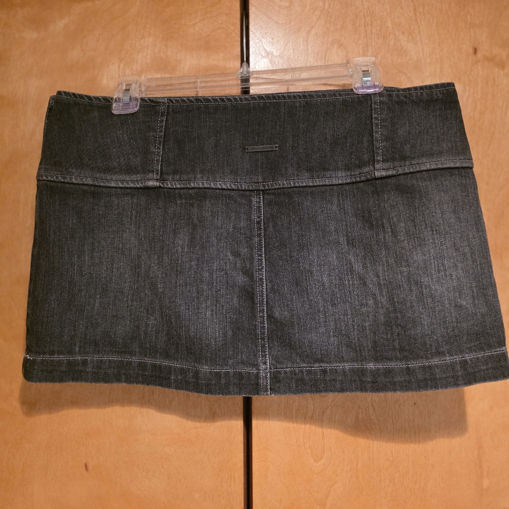 Y2K Vintage DKNY Black Jean Micro Skirt - Picture 2 of 7